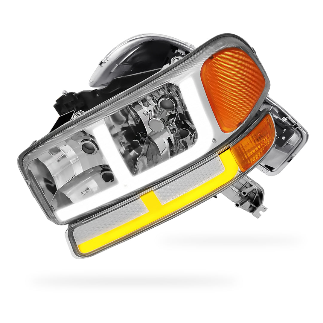 GMC Yukon SLE / SLT (1999 - 2006) F-LED DRL Replacement Headlights LH + RH