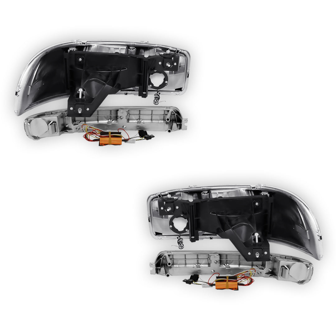 GMC Yukon SLE / SLT (1999 - 2006) F-LED DRL Replacement Headlights LH + RH