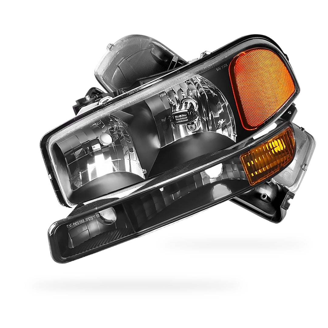 GMC Yukon SLE / SLT (1999 - 2006) Replacement Headlights and Bumper Lights LH + RH