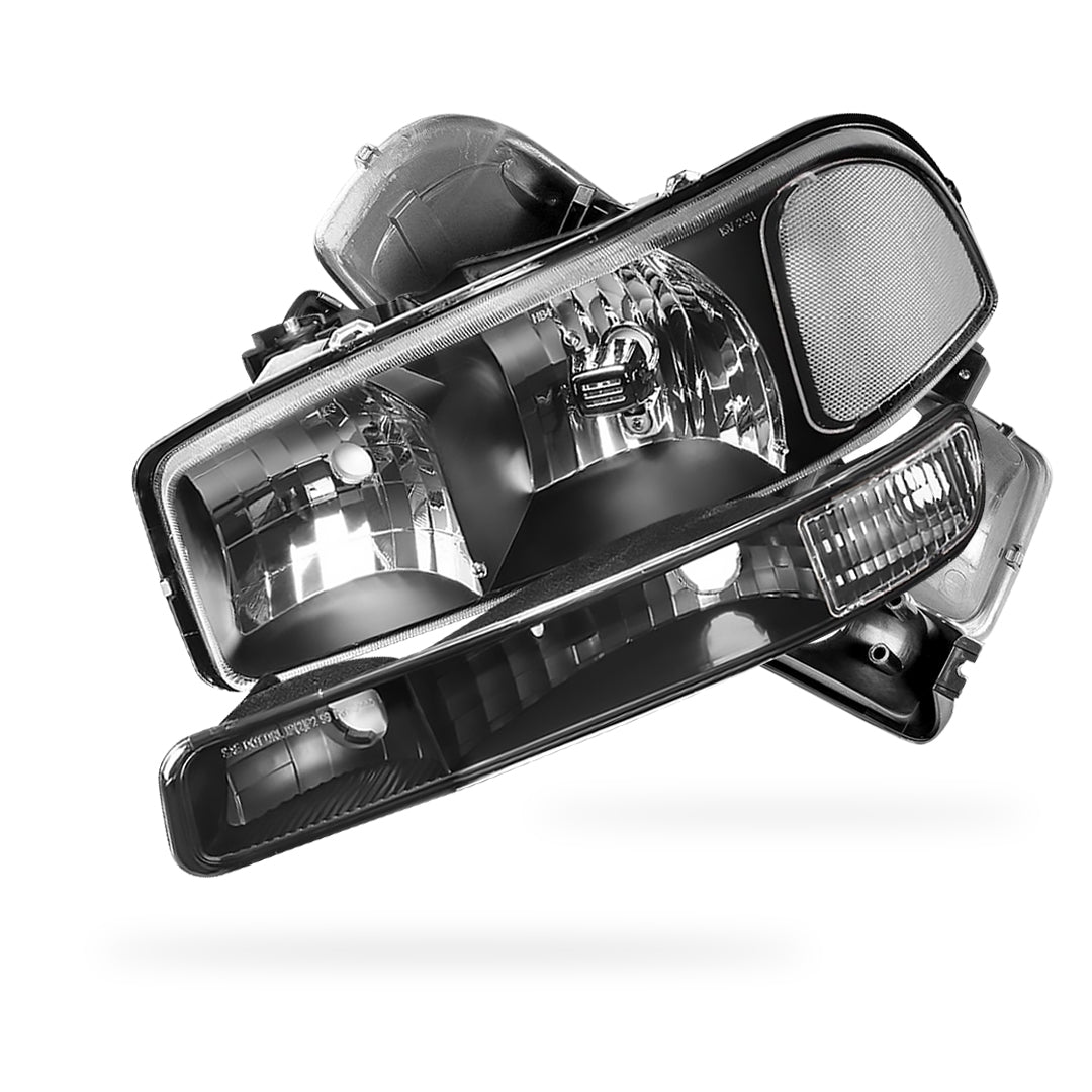 GMC Yukon SLE / SLT (1999 - 2006) Replacement Headlights and Bumper Lights LH + RH
