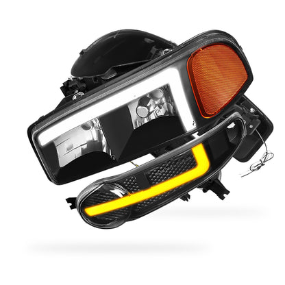 GMC Yukon XL 1500 Denali (2001 - 2006) L-LED DRL Replacement Headlights LH + RH