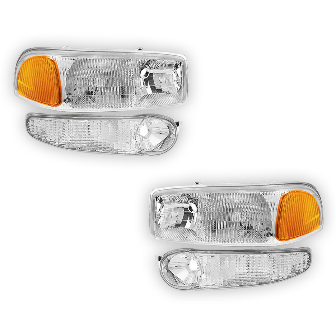GMC Yukon XL 1500 Denali / SLE / SLT (2001 - 2006) Replacement Headlights LH + RH