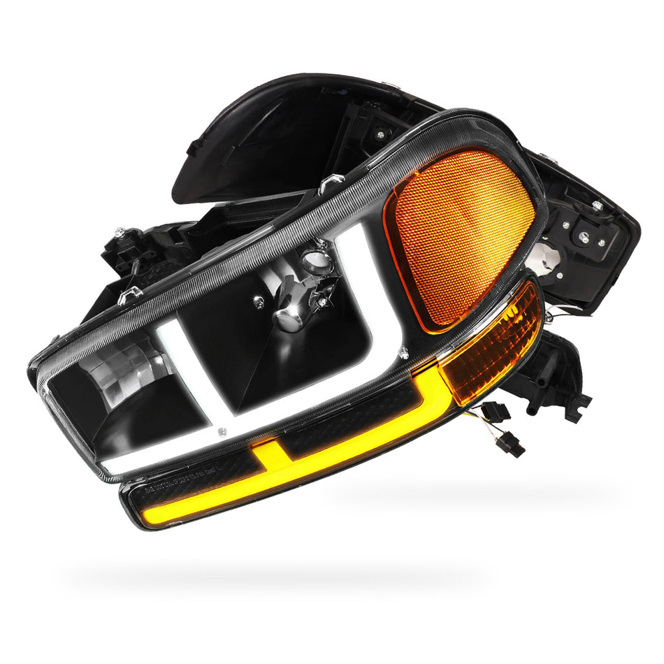 GMC Yukon XL 1500 SLE / SLT (2000 - 2006) F-LED DRL Replacement Headlights LH + RH