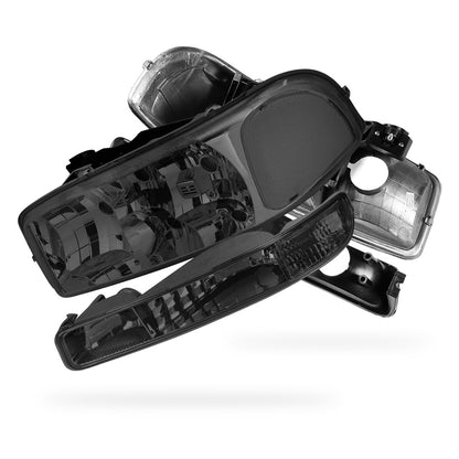 GMC Yukon XL 1500 SLE / SLT (2000 - 2006) Replacement Headlights and Bumper Lights LH + RH