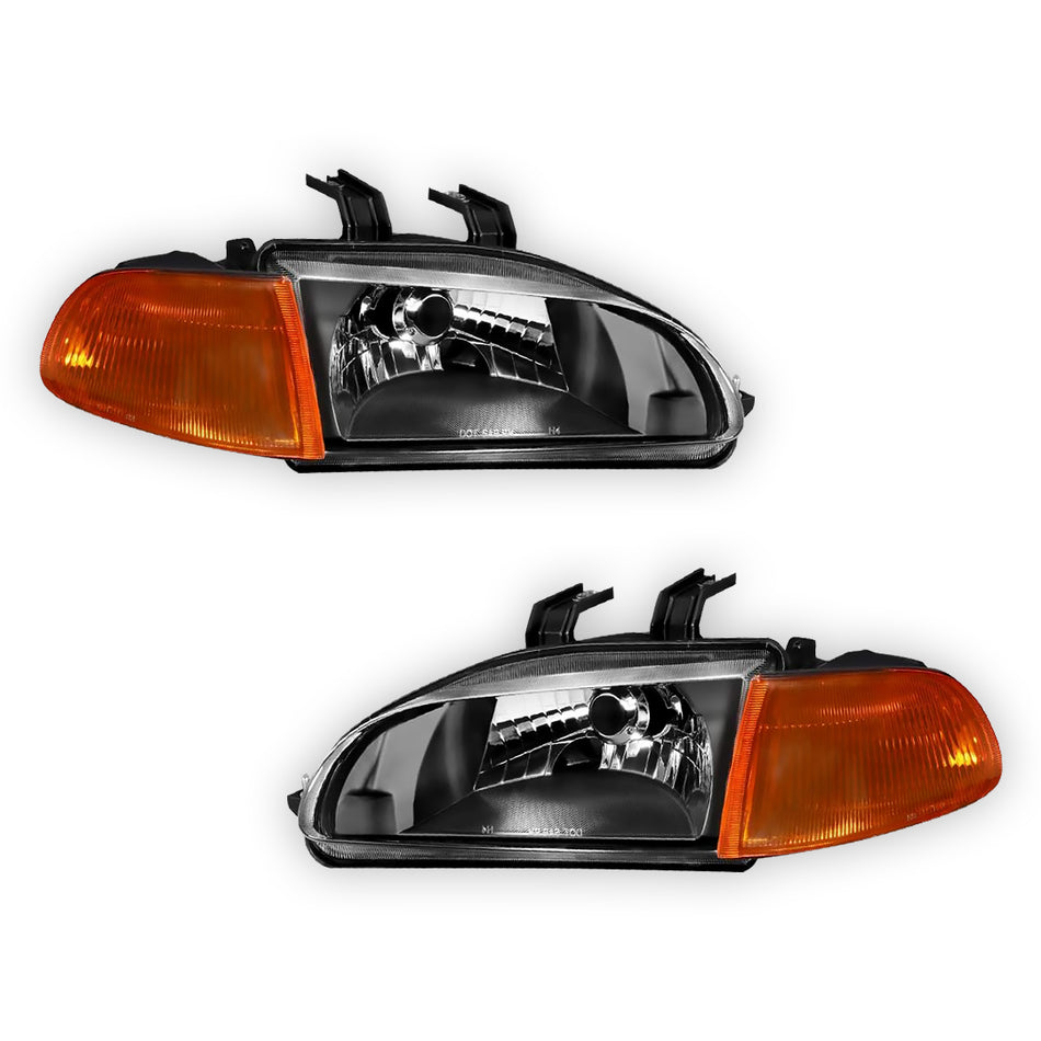 Honda Civic (1992 - 1995) Replacement Headlights LH + RH