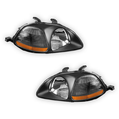 Honda Civic (1996 - 1998) Replacement Headlights LH + RH