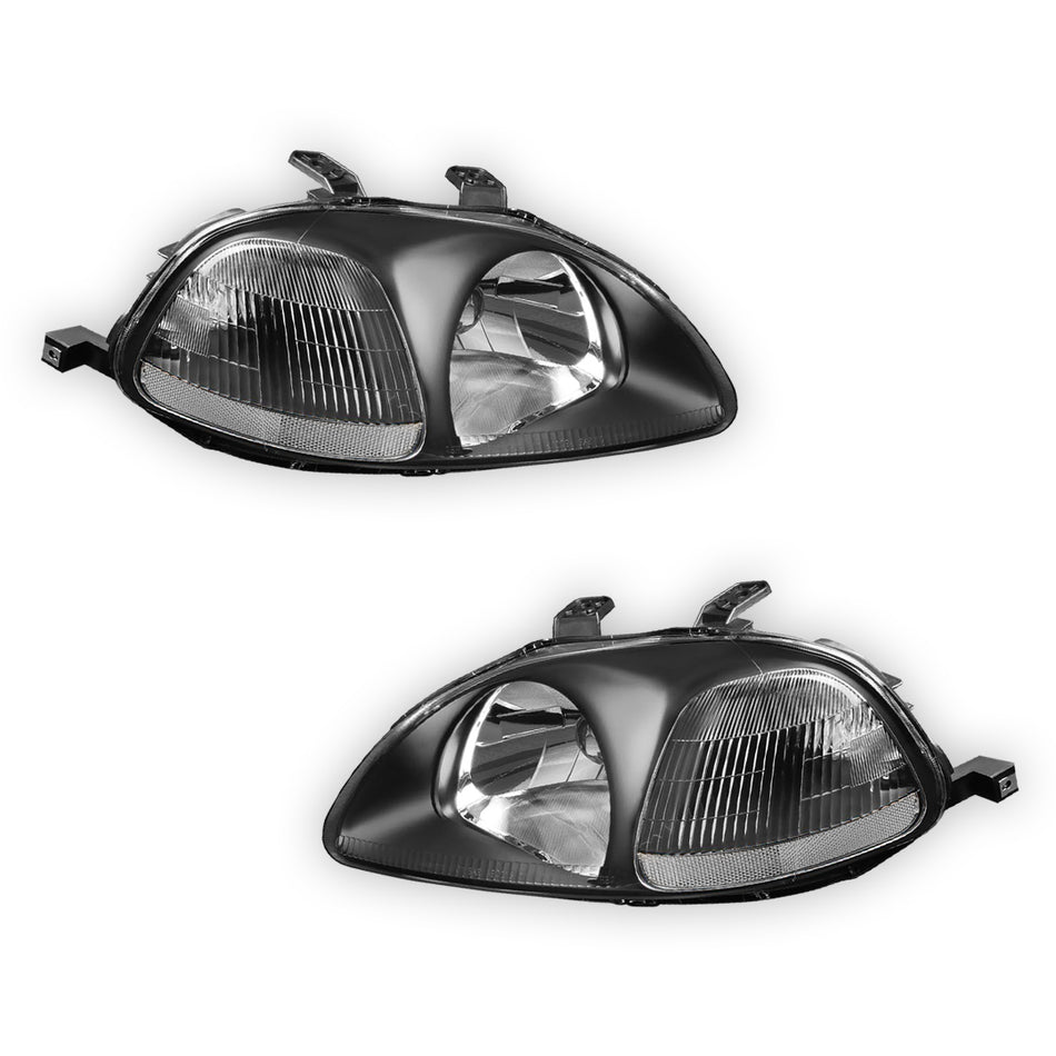 Honda Civic (1996 - 1998) Replacement Headlights LH + RH