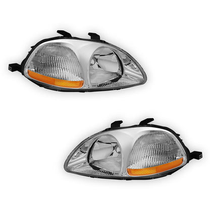 Honda Civic (1996 - 1998) Replacement Headlights LH + RH