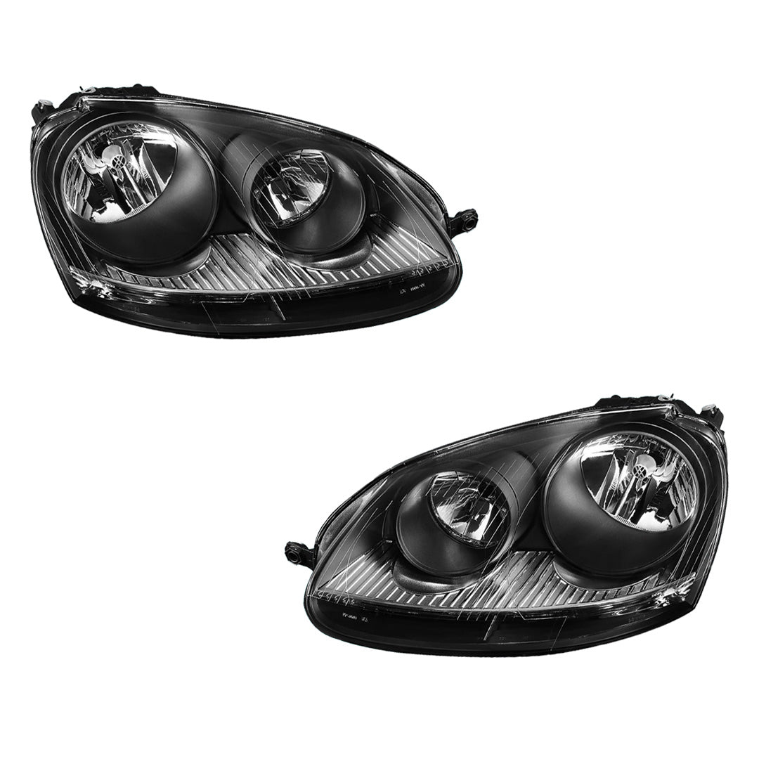 Volkswagen Rabbit (2006 - 2009) Replacement Headlights LH + RH