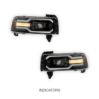 Dodge RAM 2500 (1994 - 2002) Full LED Projector Headlights LH + RH