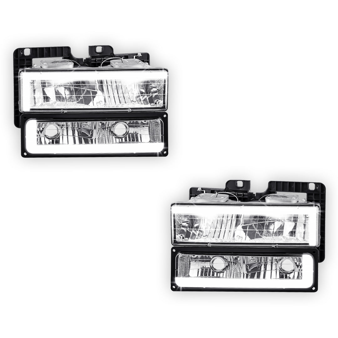 Chevrolet C2500 Suburban LS / LT (1992 - 1999) C-LED DRL Replacement Headlights LH + RH