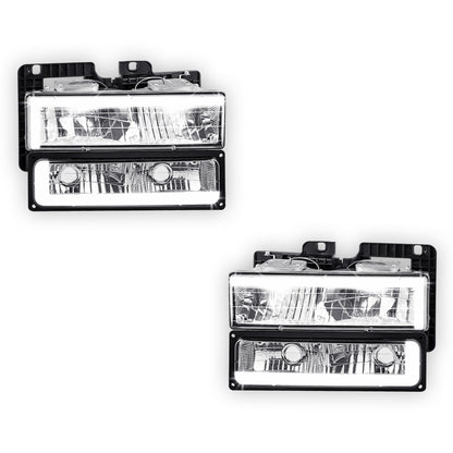 Chevrolet C2500 Suburban LS / LT (1992 - 1999) C-LED DRL Replacement Headlights LH + RH