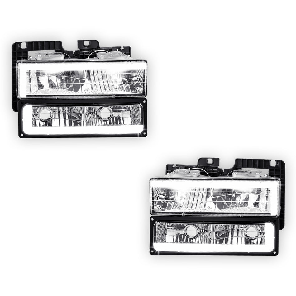 Chevrolet C2500 Suburban LS / LT (1992 - 1999) C-LED DRL Replacement Headlights LH + RH
