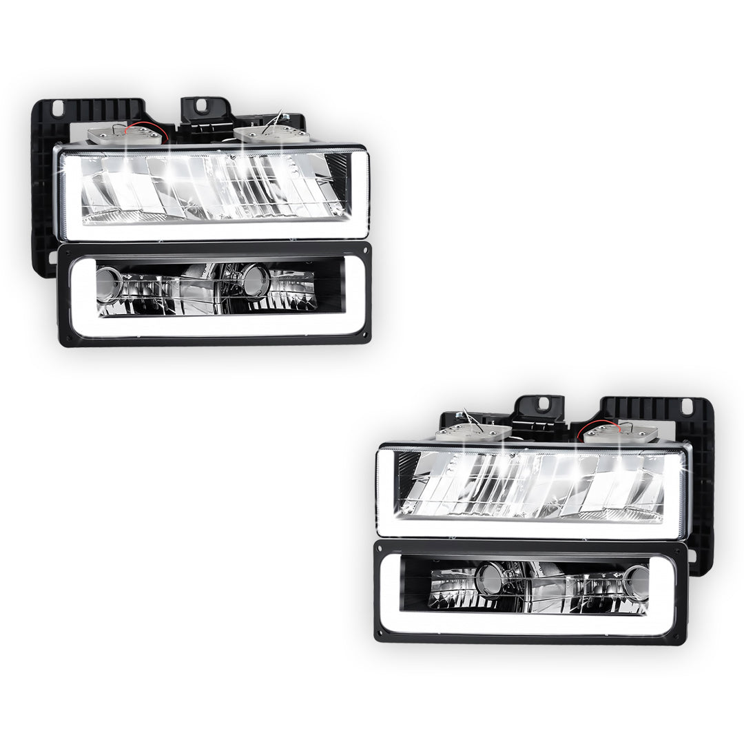 Chevrolet C2500 Suburban LS / LT (1992 - 1999) U-LED DRL Replacement Headlights LH + RH