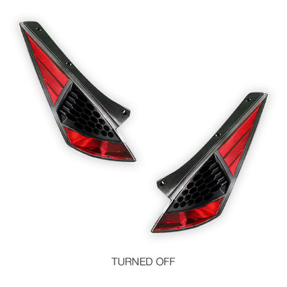 Nissan 350Z (2003 - 2007) Red and Clear LED Tail Lights LH + RH
