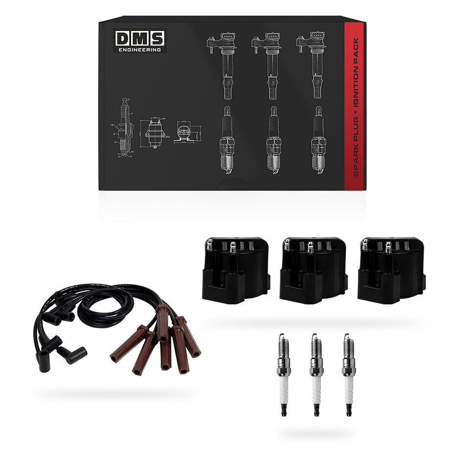 Cadillac Cimarron (1987 - 1988) 2.8L Ignition Coils and Spark Plugs + Wires Complete Set