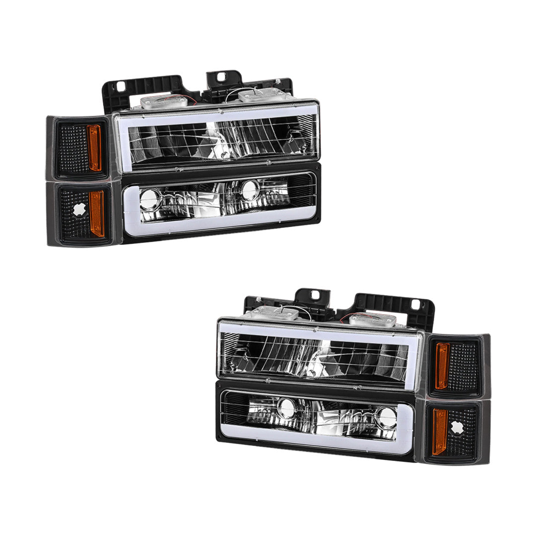 Chevrolet Blazer Cheyenne / Scottsdale / Silverado (1992 - 1993) C-LED DRL Replacement Headlights LH + RH