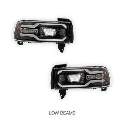 Dodge RAM 3500 (1994 - 2002) Full LED Projector Headlights LH + RH
