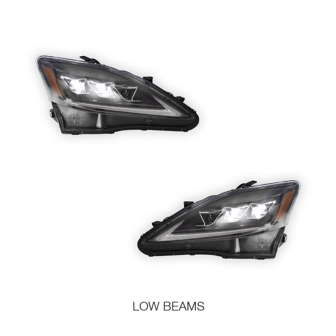 Lexus IS250 (2006 - 2012) LED DRL Signal Projector Headlights LH + RH