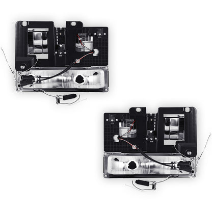 Chevrolet C3500 Cheyenne / Scottsdale / Silverado (1988 - 2000) F-LED DRL Replacement Headlights LH + RH