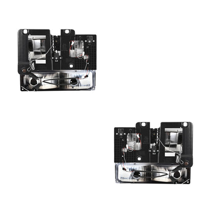 Chevrolet C3500 Cheyenne / Scottsdale / Silverado (1988 - 2000) U-LED DRL Replacement Headlights LH + RH