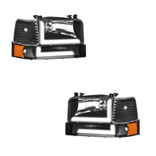 Ford F-350 (1992 - 1996) LED DRL Replacement Headlights and Bumper Lights LH + RH