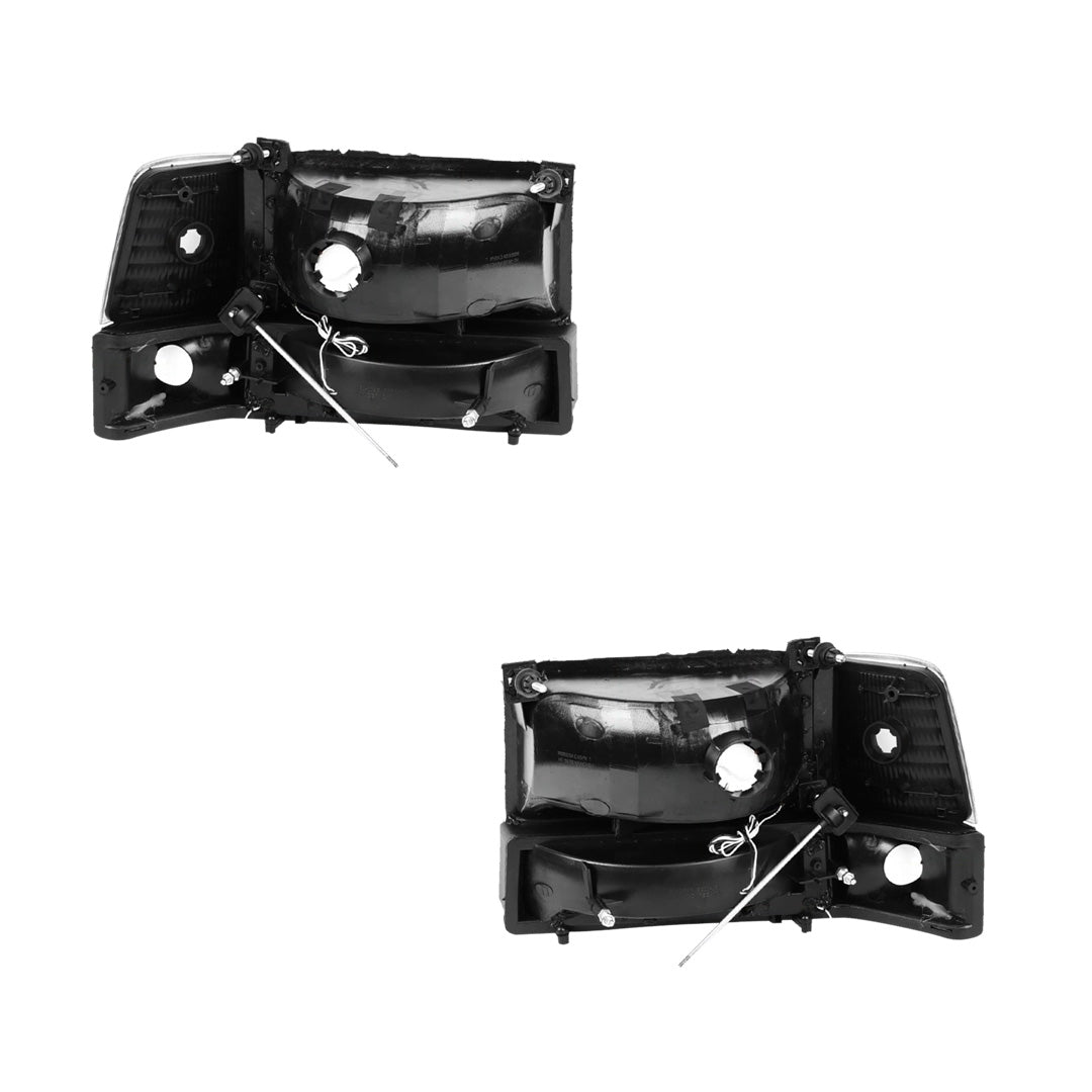 Ford F-350 (1992 - 1996) LED DRL Replacement Headlights and Bumper Lights LH + RH