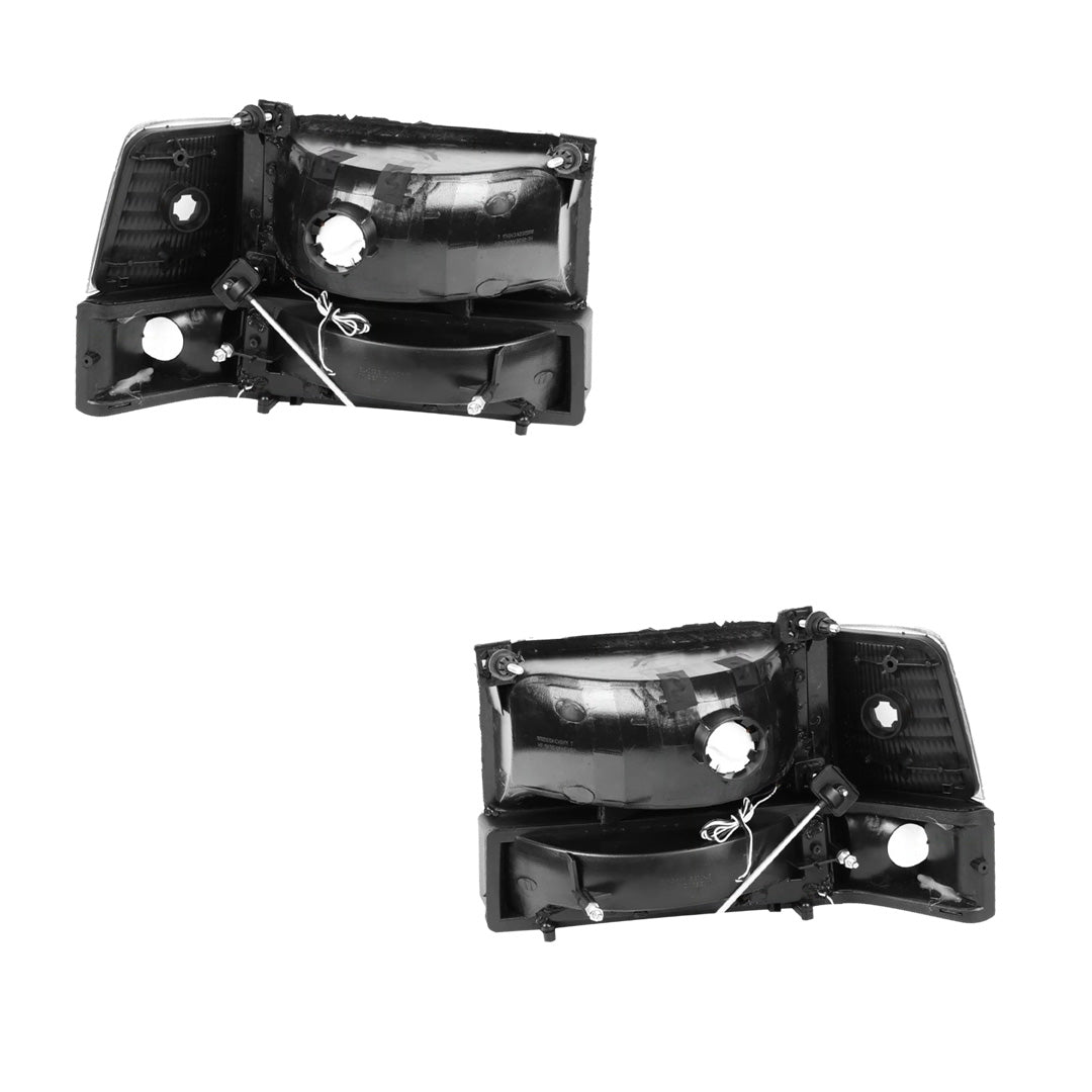 Ford F-350 (1992 - 1996) Replacement Headlights and Bumper Lights LH + RH