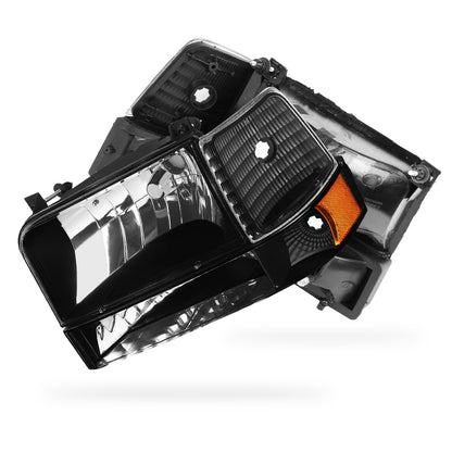 Ford F-350 (1992 - 1996) Replacement Headlights and Bumper Lights LH + RH