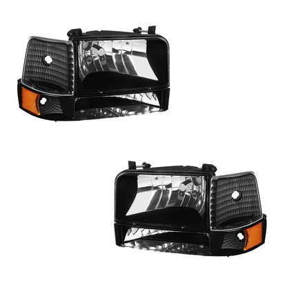 Ford F-350 (1992 - 1996) Replacement Headlights and Bumper Lights LH + RH