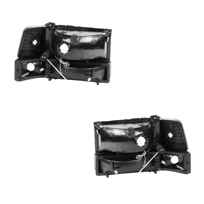 Ford F-350 (1992 - 1996) Replacement Headlights and Bumper Lights LH + RH