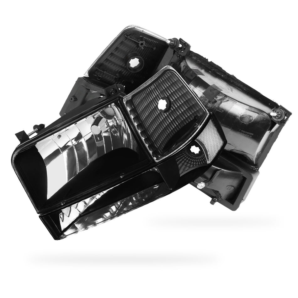 Ford F-350 (1992 - 1996) Replacement Headlights and Bumper Lights LH + RH