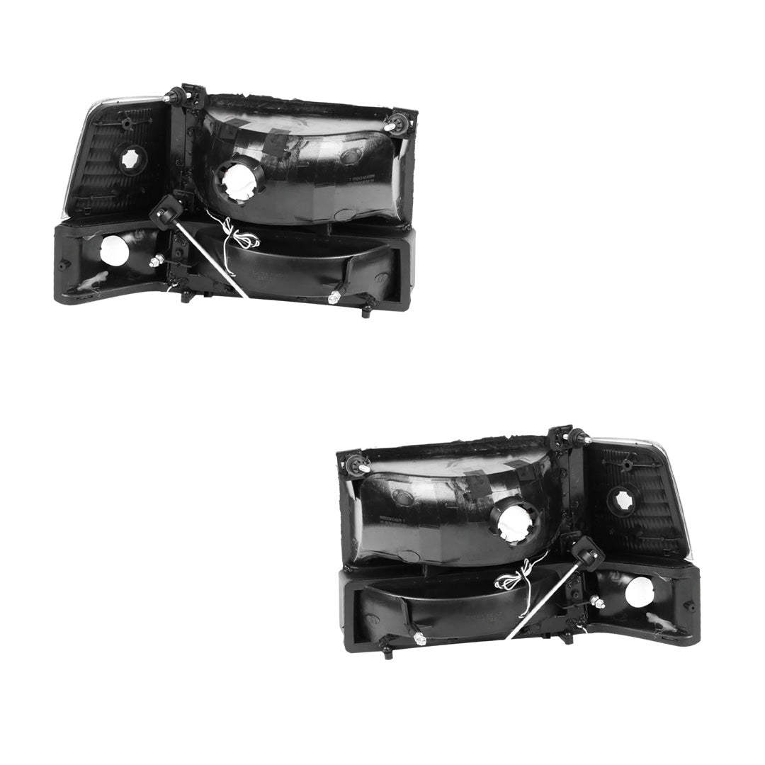 Ford F-350 (1992 - 1996) Replacement Headlights and Bumper Lights LH + RH