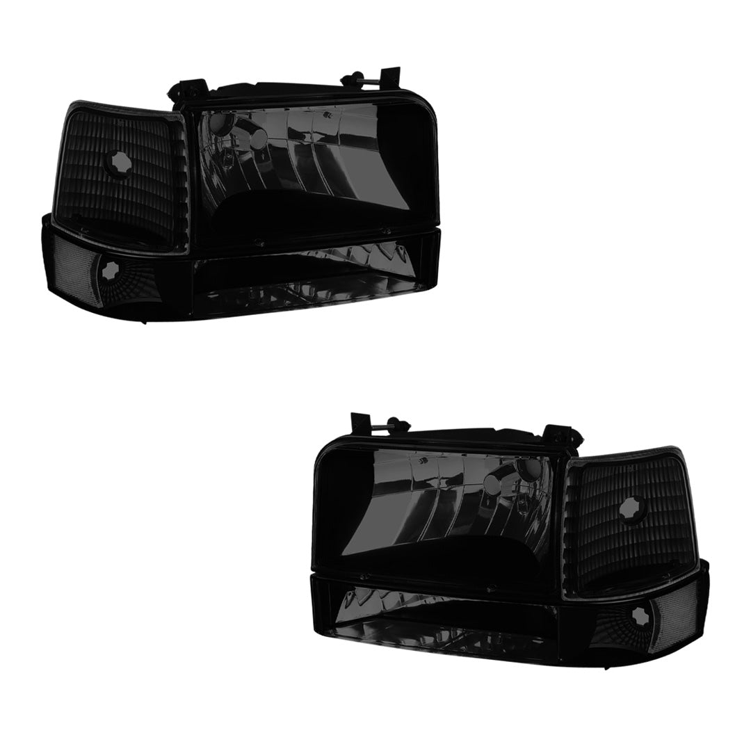 Ford F-350 (1992 - 1996) Replacement Headlights and Bumper Lights LH + RH