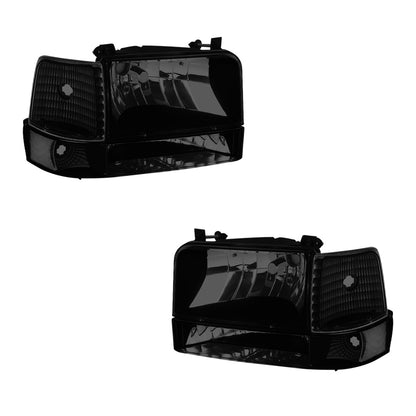 Ford F-350 (1992 - 1996) Replacement Headlights and Bumper Lights LH + RH
