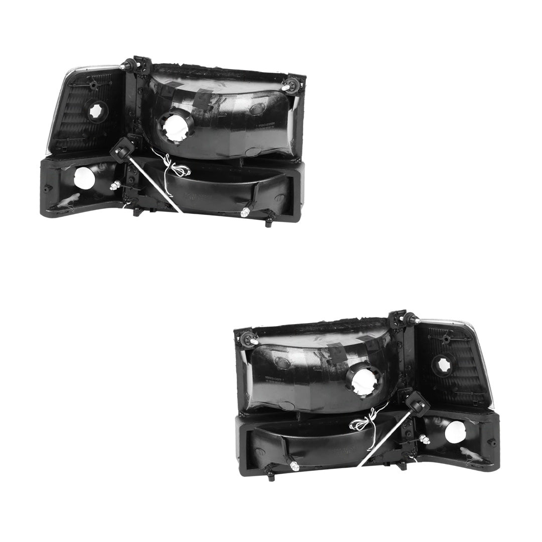Ford F-350 (1992 - 1996) Replacement Headlights and Bumper Lights LH + RH