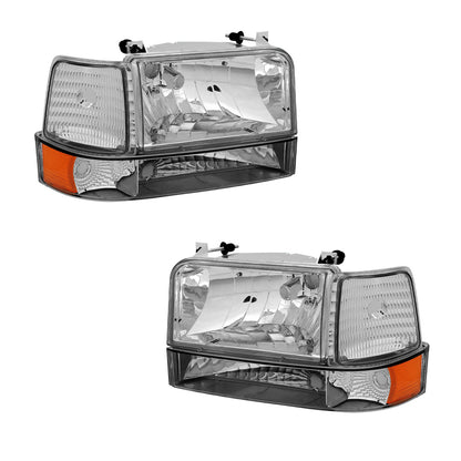 Ford F-350 (1992 - 1996) Replacement Headlights and Bumper Lights LH + RH