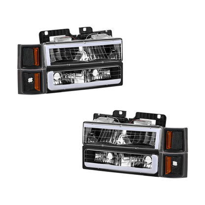 Chevrolet K1500 Cheyenne / Scottsdale / Silverado (1988 - 1993) C-LED DRL Replacement Headlights LH + RH