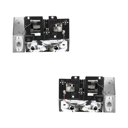 Chevrolet K1500 Cheyenne / Scottsdale / Silverado (1988 - 1993) Square-LED DRL Replacement Headlights LH + RH