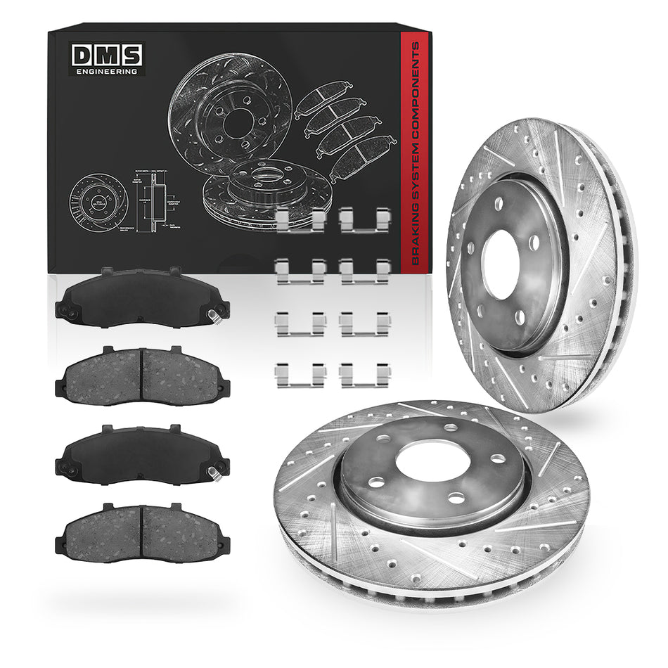 Jeep Patriot (2007 - 2017) Front and Rear Standard Brake Rotors and Brake Pads LH + RH