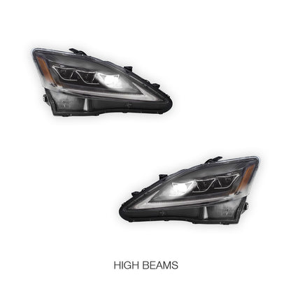 Lexus IS350 (2006 - 2012) LED DRL Signal Projector Headlights LH + RH