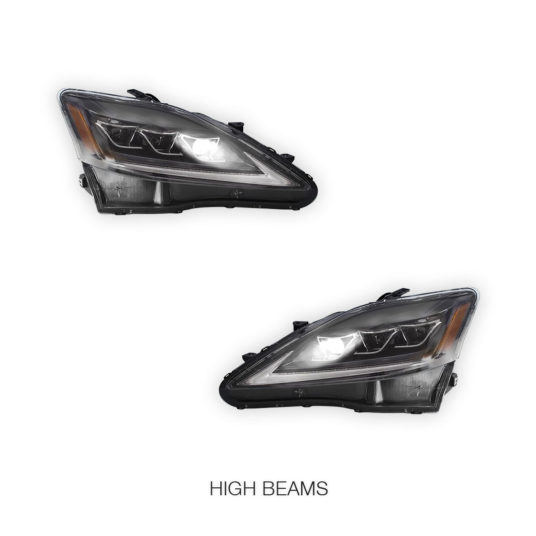Lexus IS250 (2006 - 2012) LED DRL Signal Projector Headlights LH + RH