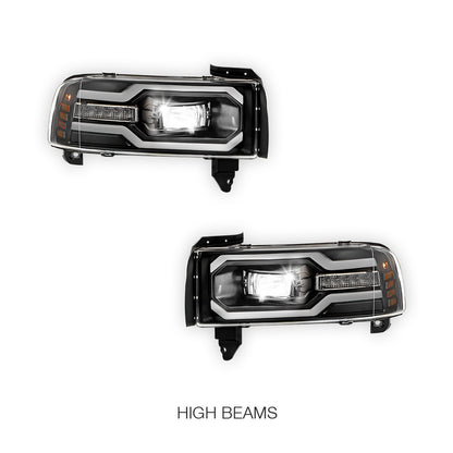 Dodge RAM 1500 (1994 - 2001) Full LED Projector Headlights LH + RH