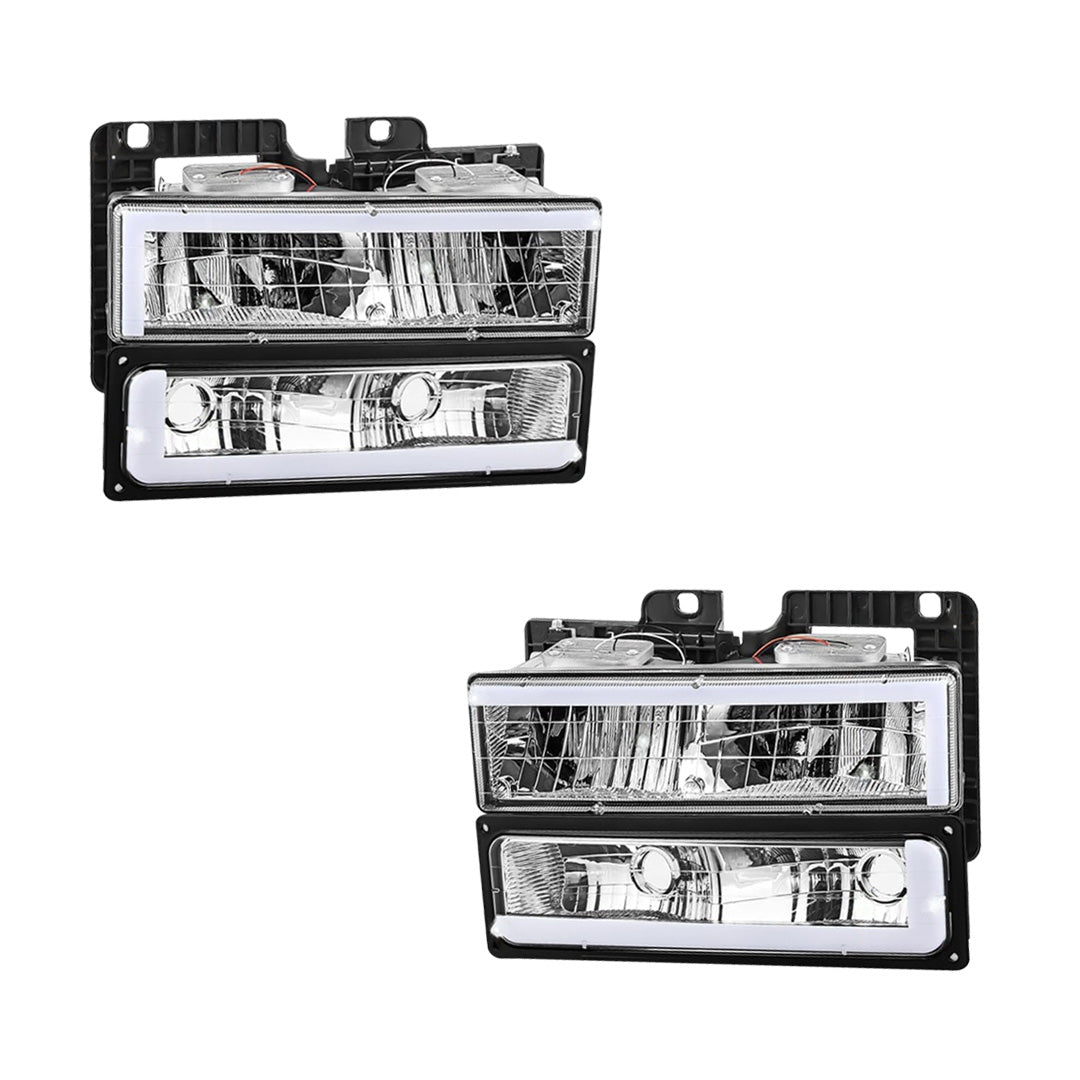 Chevrolet K1500 Cheyenne / Scottsdale / Silverado (1988 - 1999) C-LED DRL Replacement Headlights LH + RH