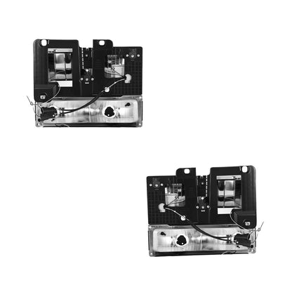 Chevrolet K1500 Cheyenne / Scottsdale / Silverado (1988 - 1999) Square-LED DRL Replacement Headlights LH + RH