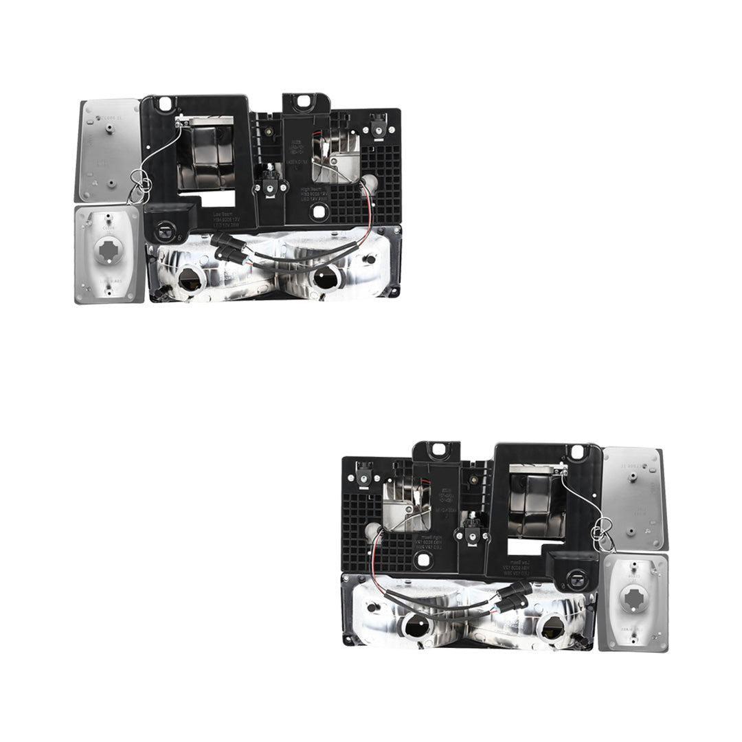 Chevrolet K1500 Suburban Cheyenne / Silverado (1992 - 1993) Square-LED DRL Replacement Headlights LH + RH