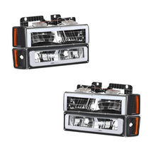Chevrolet Blazer LT / Silverado / Sport (1992 - 1993) Square-LED DRL Replacement Headlights LH + RH
