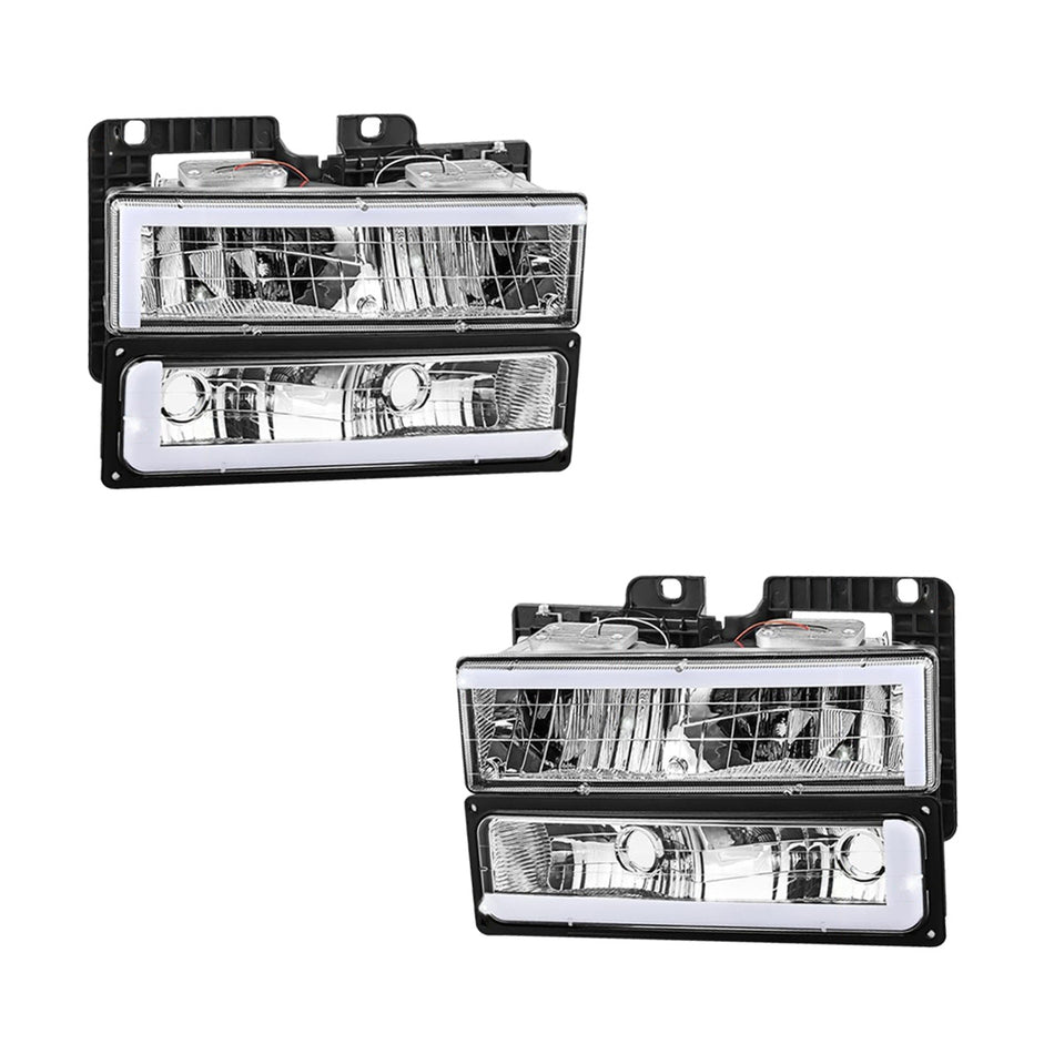 Chevrolet Blazer Silverado / Tahoe (1992 - 1994) C-LED DRL Replacement Headlights LH + RH