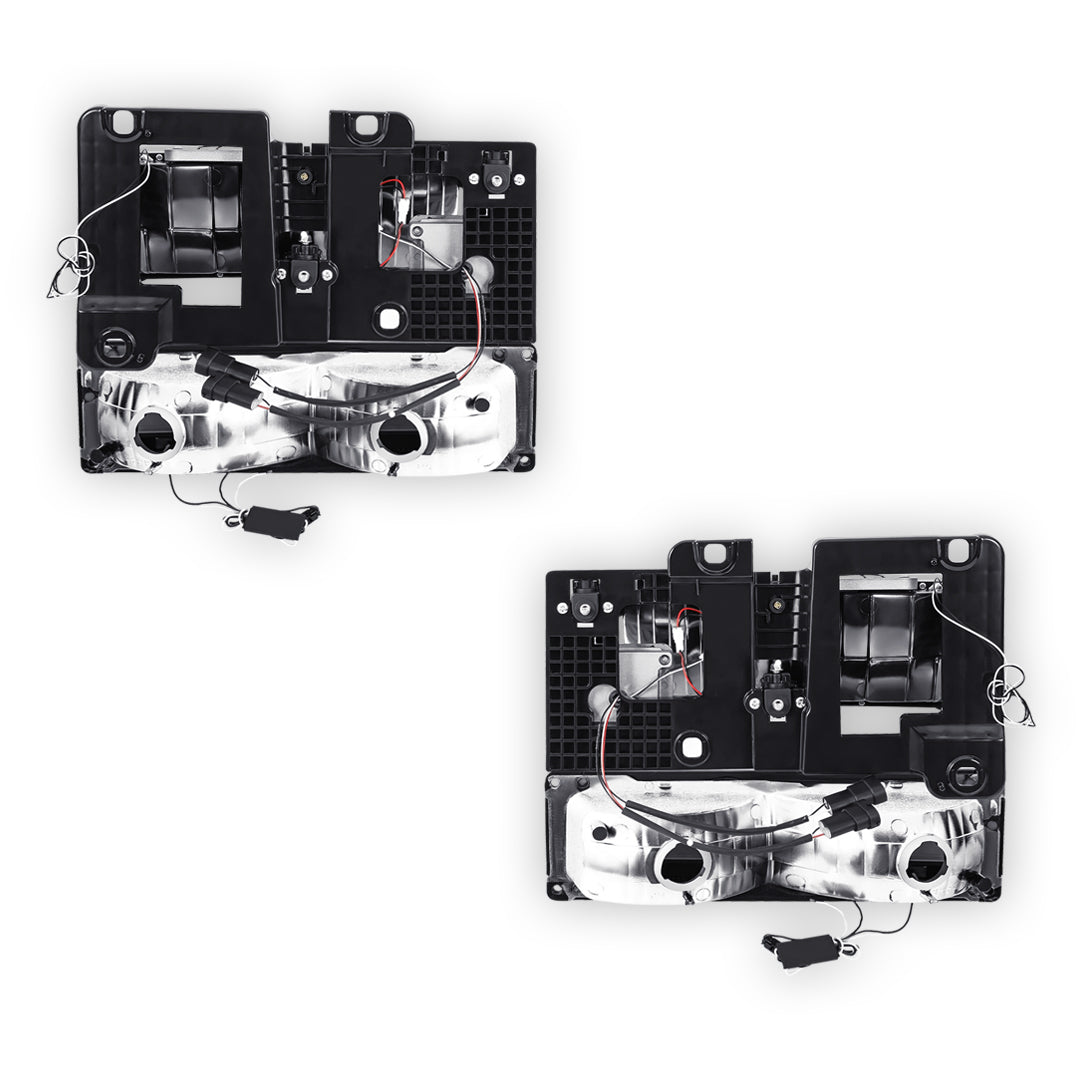 Chevrolet K2500 Suburban LS / LT (1992 - 1999) Square-LED DRL Replacement Headlights LH + RH