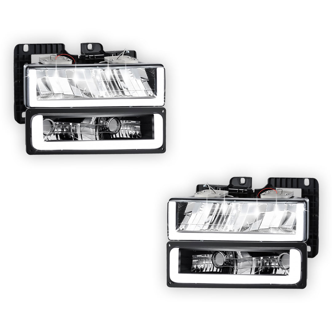 Chevrolet K2500 Suburban LS / LT (1992 - 1999) U-LED DRL Replacement Headlights LH + RH